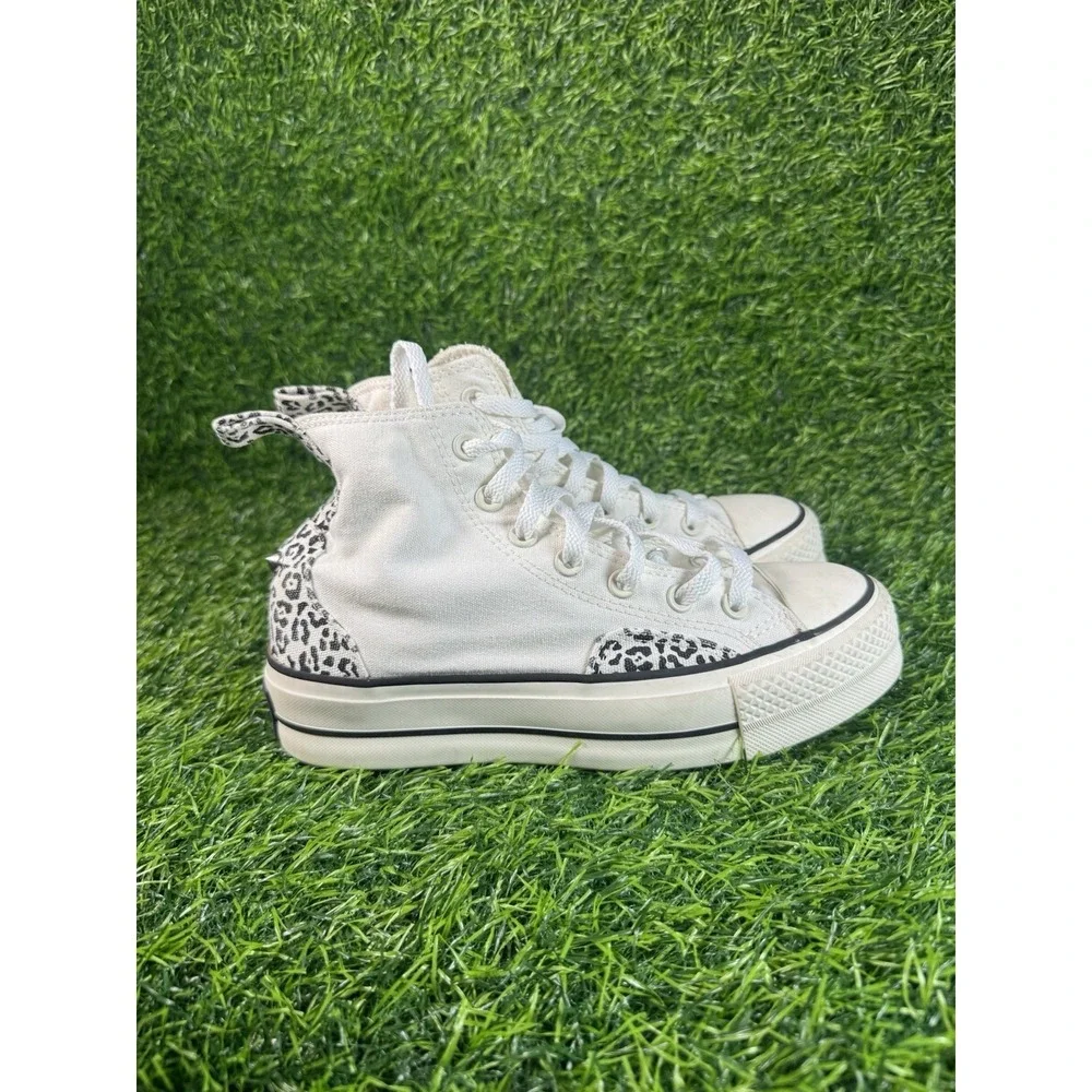 Converse Chuck Taylor All Star Lift Platform High Top Ivory Animal Print Sz 7